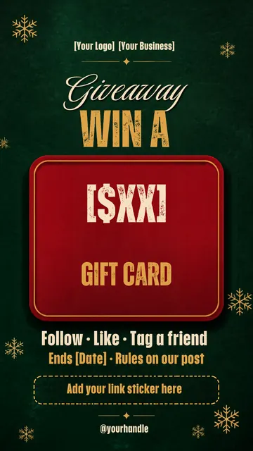 Giveaway story template